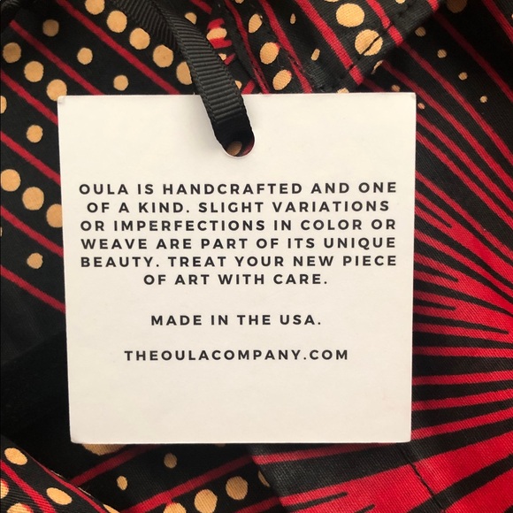 NWT The OULA Company Tiered Maxi Printed Cotton Dress Size Small oversized - Picture 9 of 9